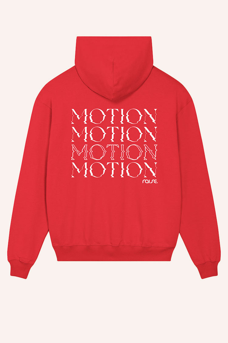 Roter Oversize Hoodie mit Statement Print von raise Sportswear