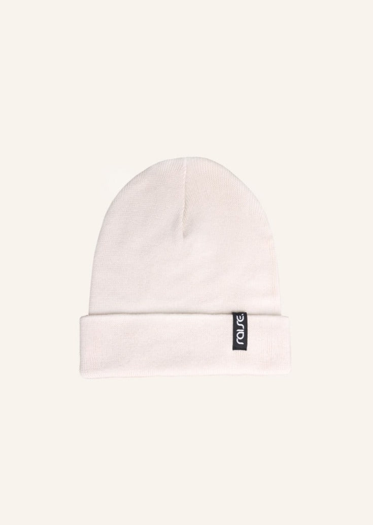 Weiße Beanie Strickmütze von raise Sportswear