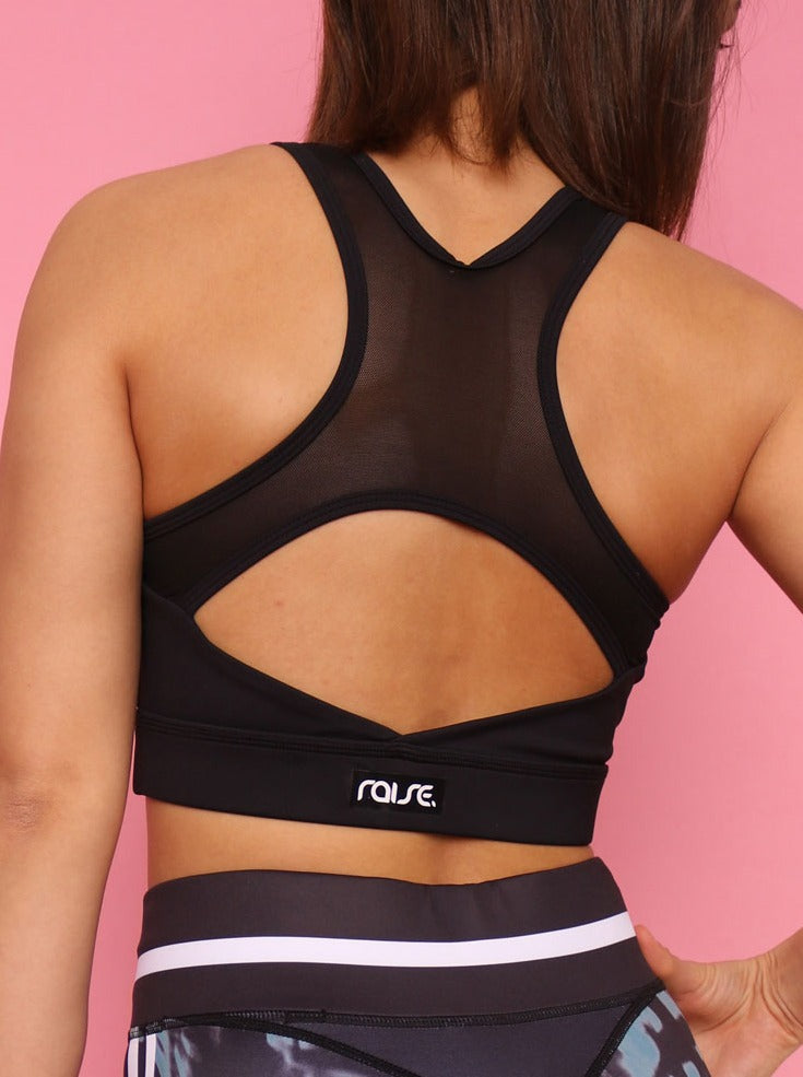 Schwarzer Sport BH von raise Sportswear