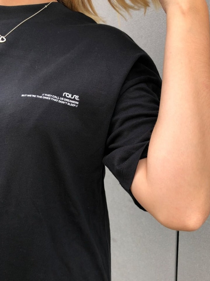 Schwarzes Oversize T-Shirt Kleid von raise Sportswear